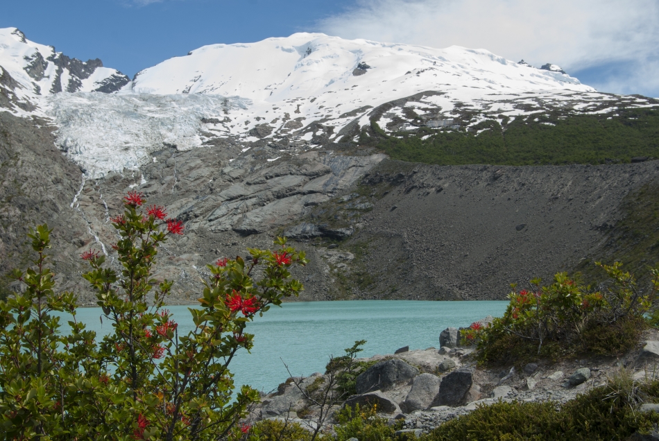 9-2-laguna Huemul z ledenikom v ozadju