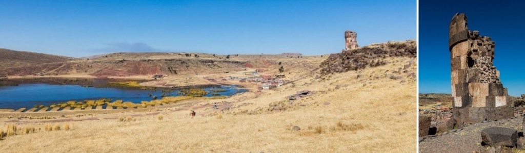 najvišja Chullpa - čulpa Sillustani iz časa Inkov, visoka približno 12 m