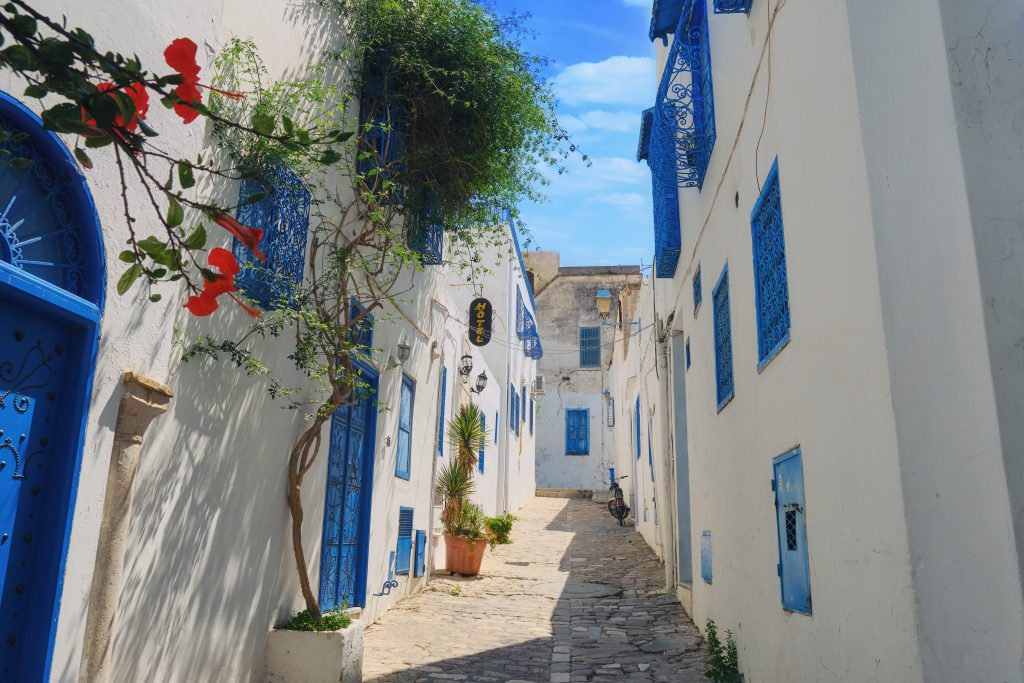 Tunizija-Sidi Bou Said-Modro bele ulice