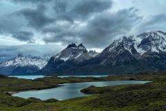 Čile - Torres del Paine - pogled na jezera