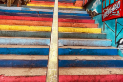 Čile - barven stopnice v Valparaiso