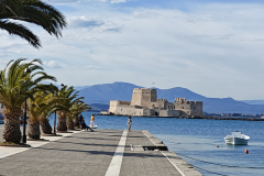 Morski grad Bourtzi v Navplijskem zalivu