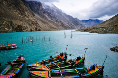 Karakoram highway - jezero Attabad - višji del reke Hunze - Pakistan