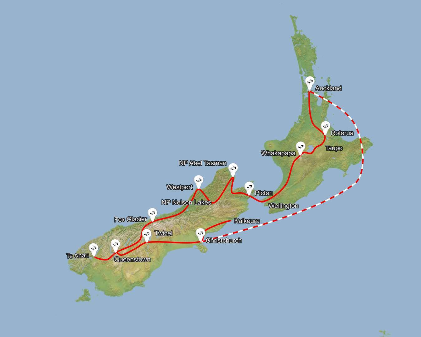 Avstralija in NZ - zemljevid 1