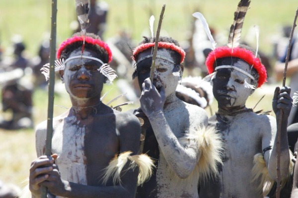 Avtohtoni prebivalci na Irian Jayi.