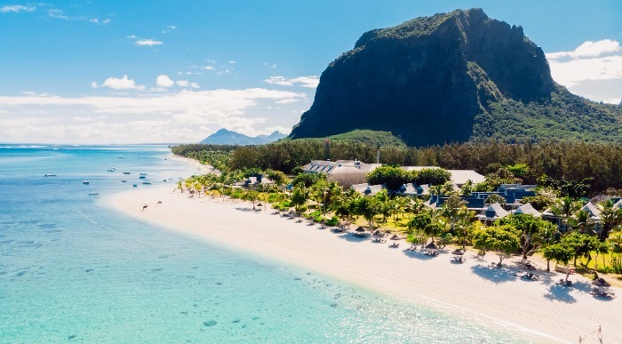 Luxury tropical beach and Le Morne 