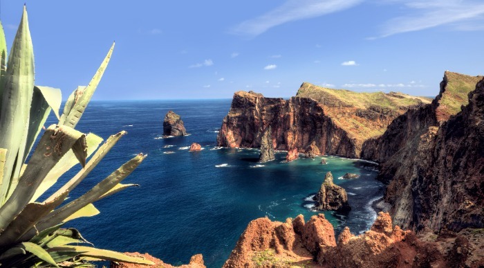 Čudovita naravna znamenitost na Madeiri rt Svetega Lovrenca.