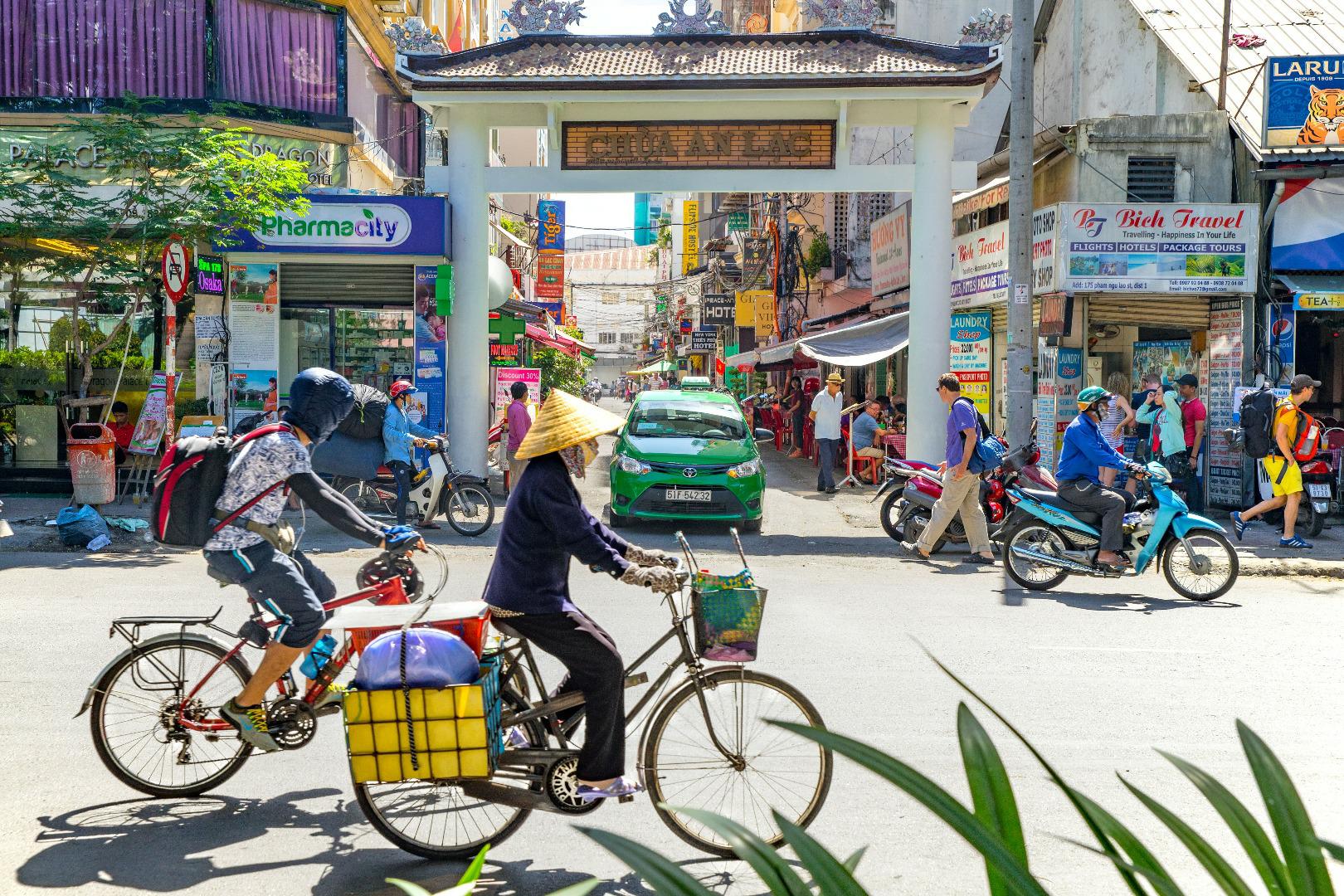 Kolo je tipično prevozno sredstvo v Vietnamu.