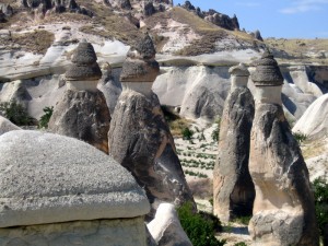 vojščaki iz tufa v Kapadokiji