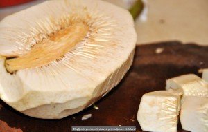 SRILANKA-Olupljen in narezan kruhovec