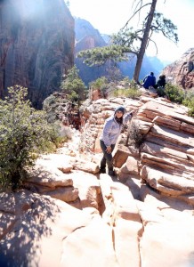 Zion Angels Landing, meni ni bilo do smeha