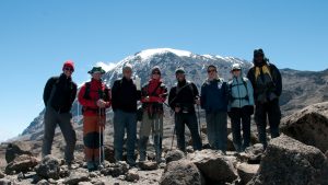 Tanzanija-Kilimanjaro-skupinska pod vrhom